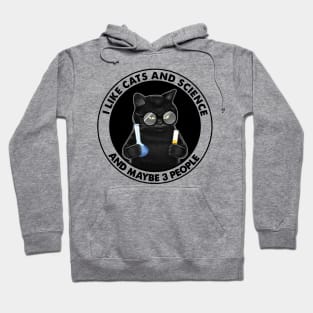 I Like Cats And Science And Maybe 3 People Hoodie